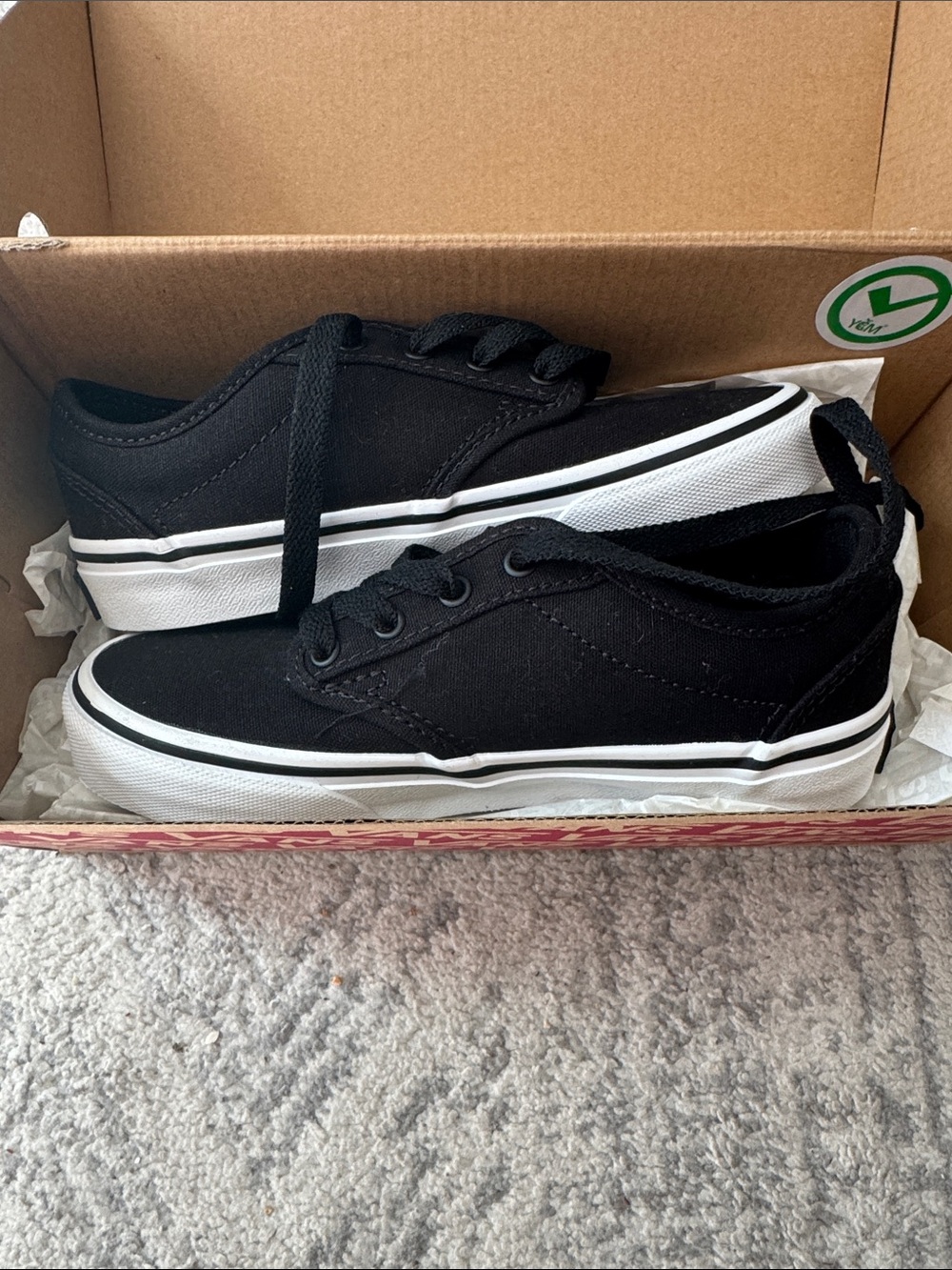 Classic Black Canvas Low-Top Sneakers